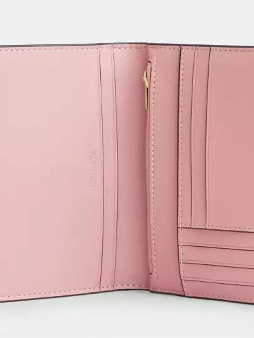 Coach Powder Pink Leather Passport Cover